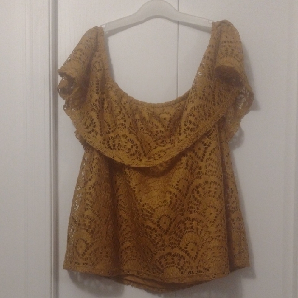 Lace off the Shoulder Sleeveless Top Ptp21"